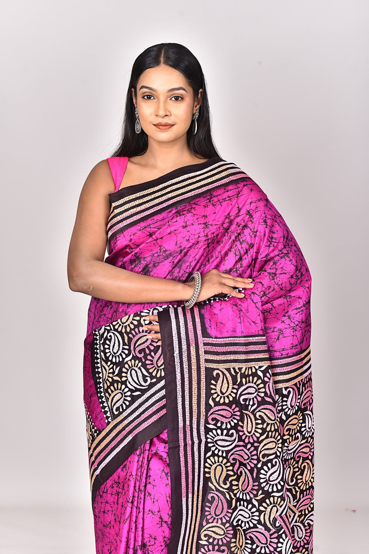 BATIK SILK KANTHA SAREE