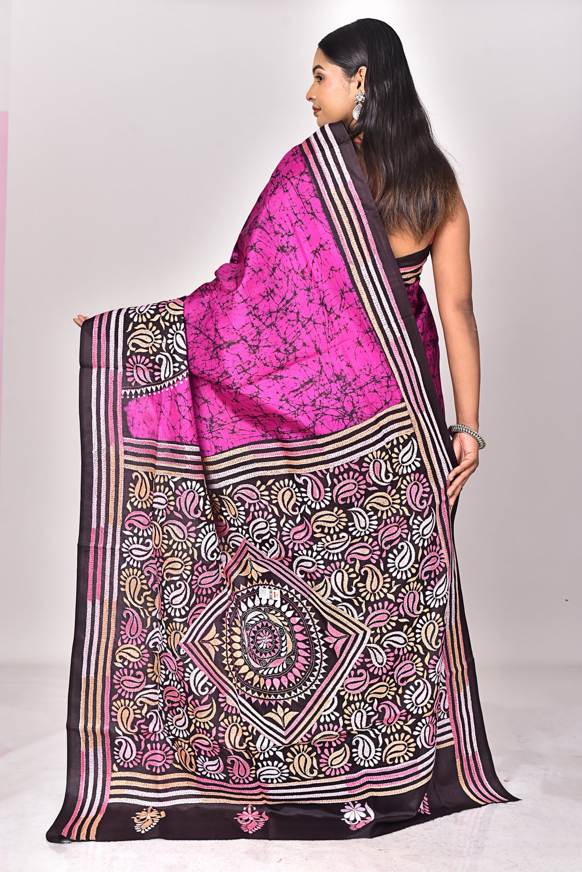 BATIK SILK KANTHA SAREE