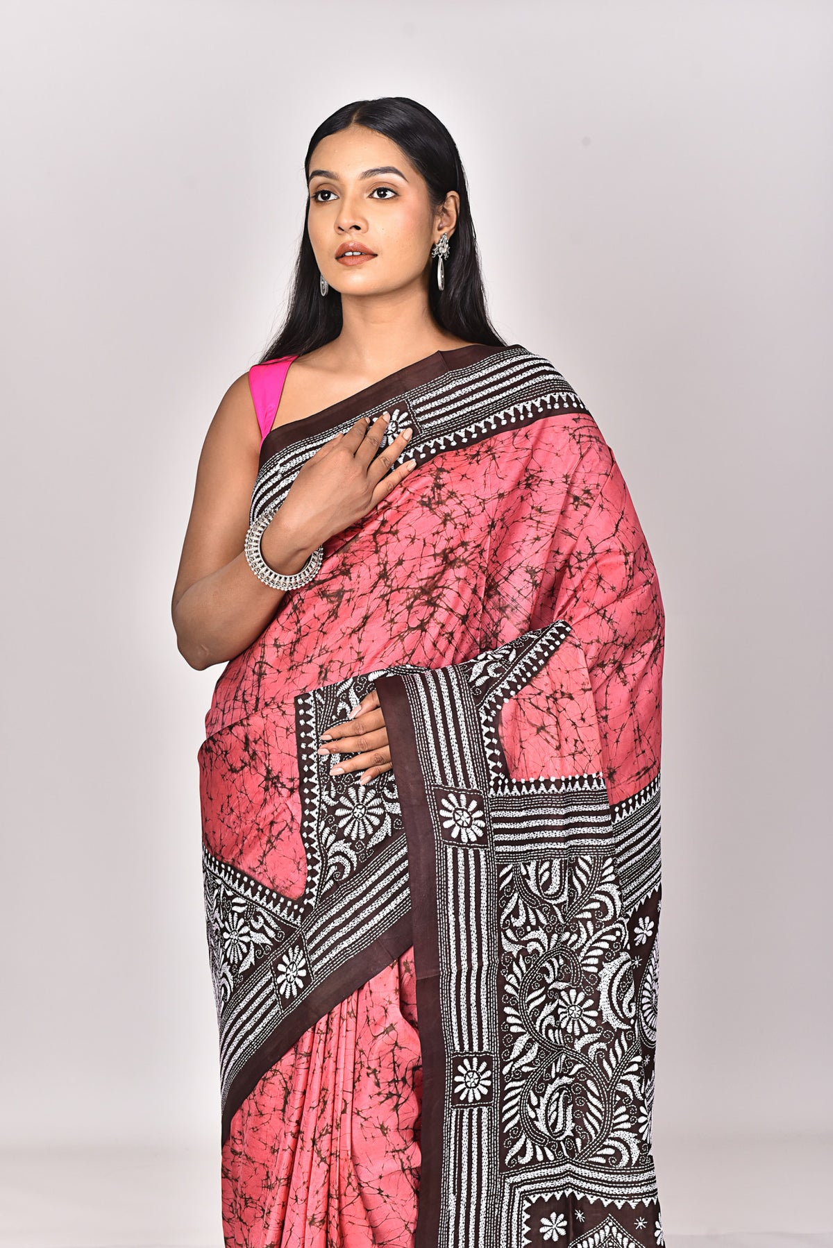 BATIK SILK KANTHA SAREE