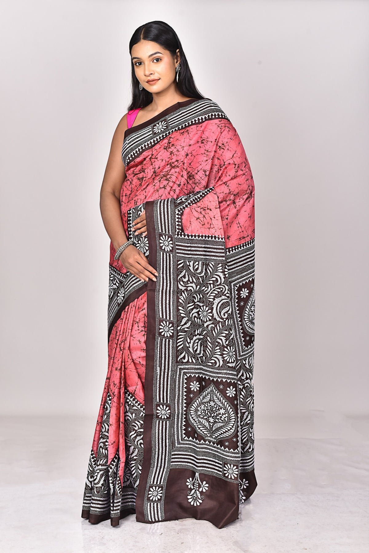 BATIK SILK KANTHA SAREE