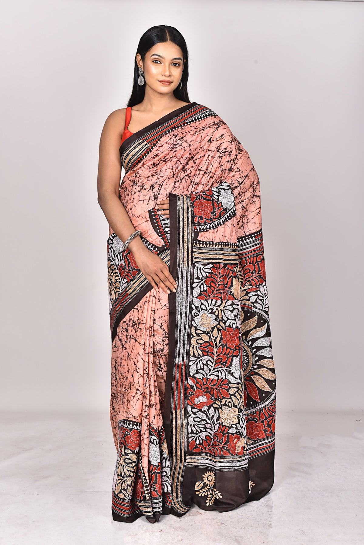 BATIK SILK KANTHA SAREE
