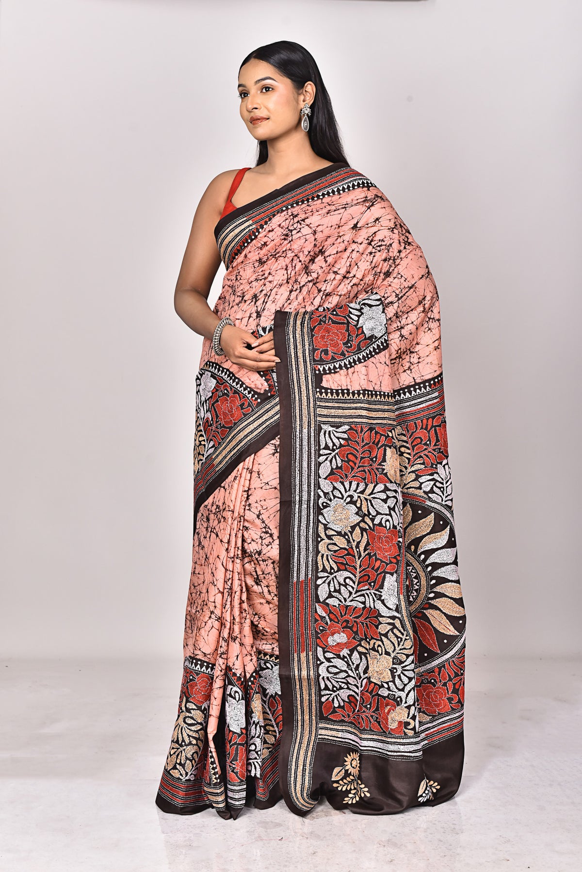 BATIK SILK KANTHA SAREE