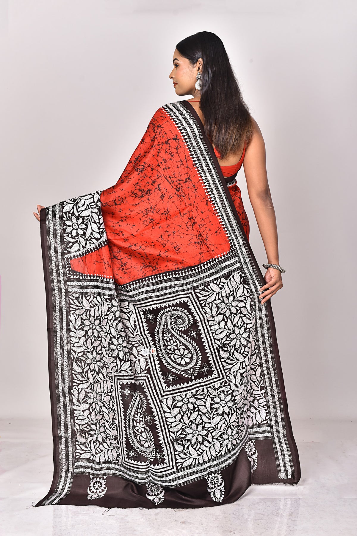 BATIK SILK KANTHA SAREE