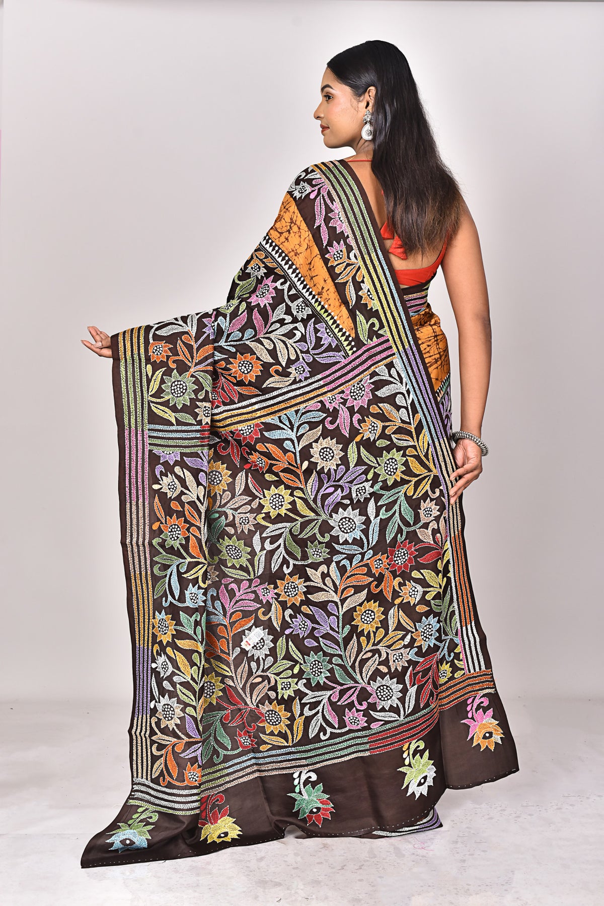 BATIK SILK KANTHA SAREE
