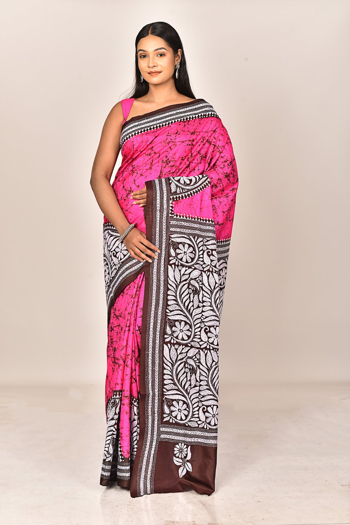BATIK SILK KANTHA SAREE