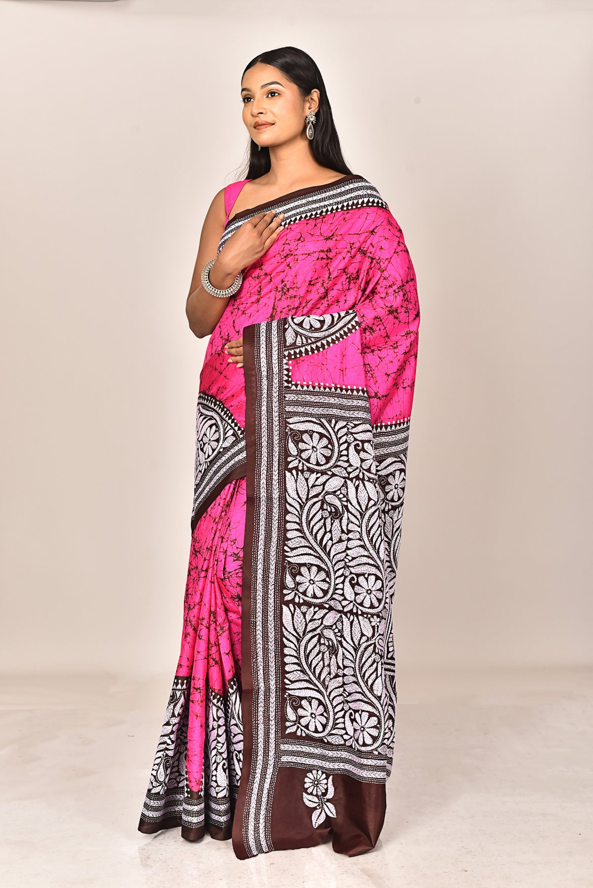 BATIK SILK KANTHA SAREE
