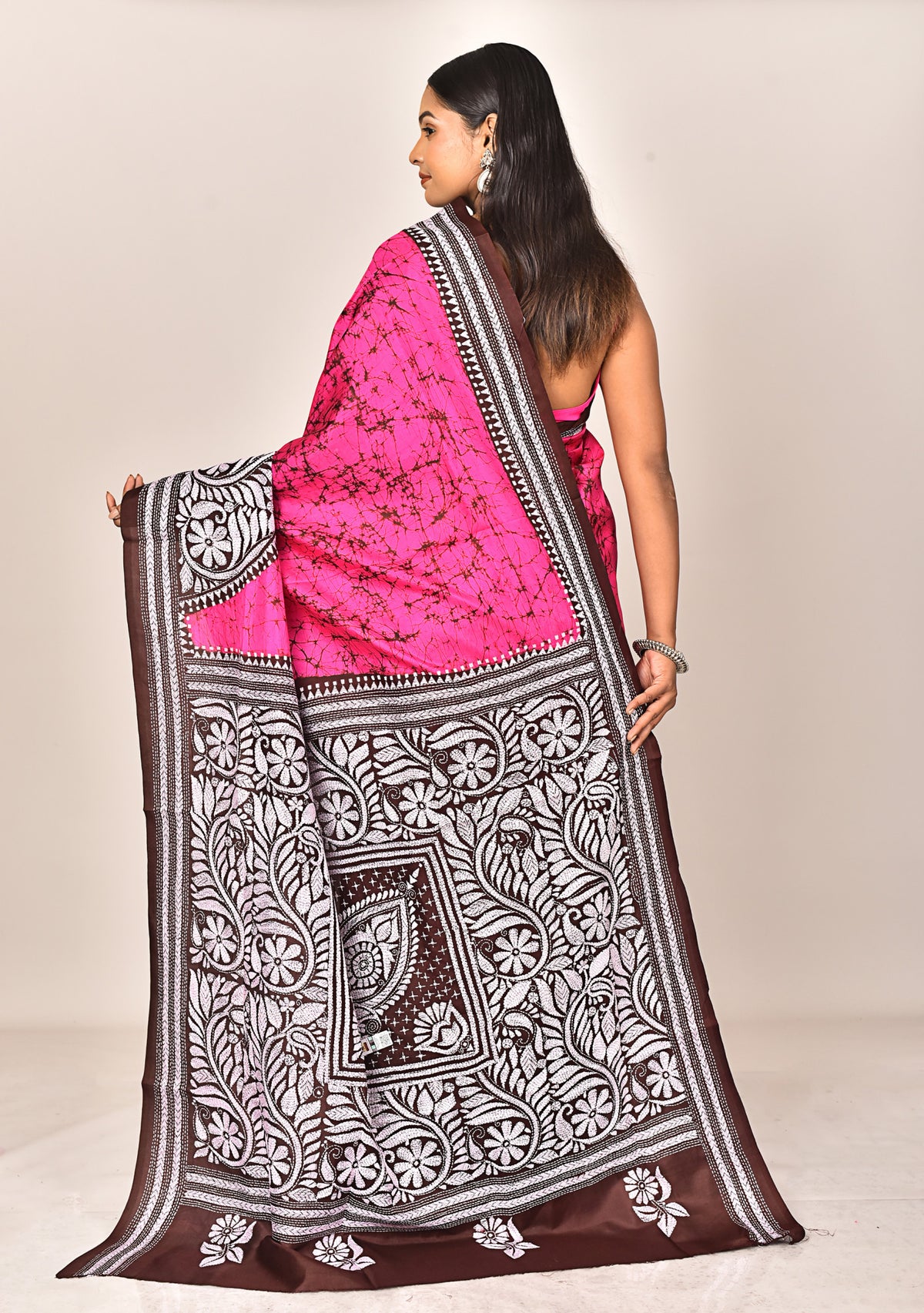BATIK SILK KANTHA SAREE