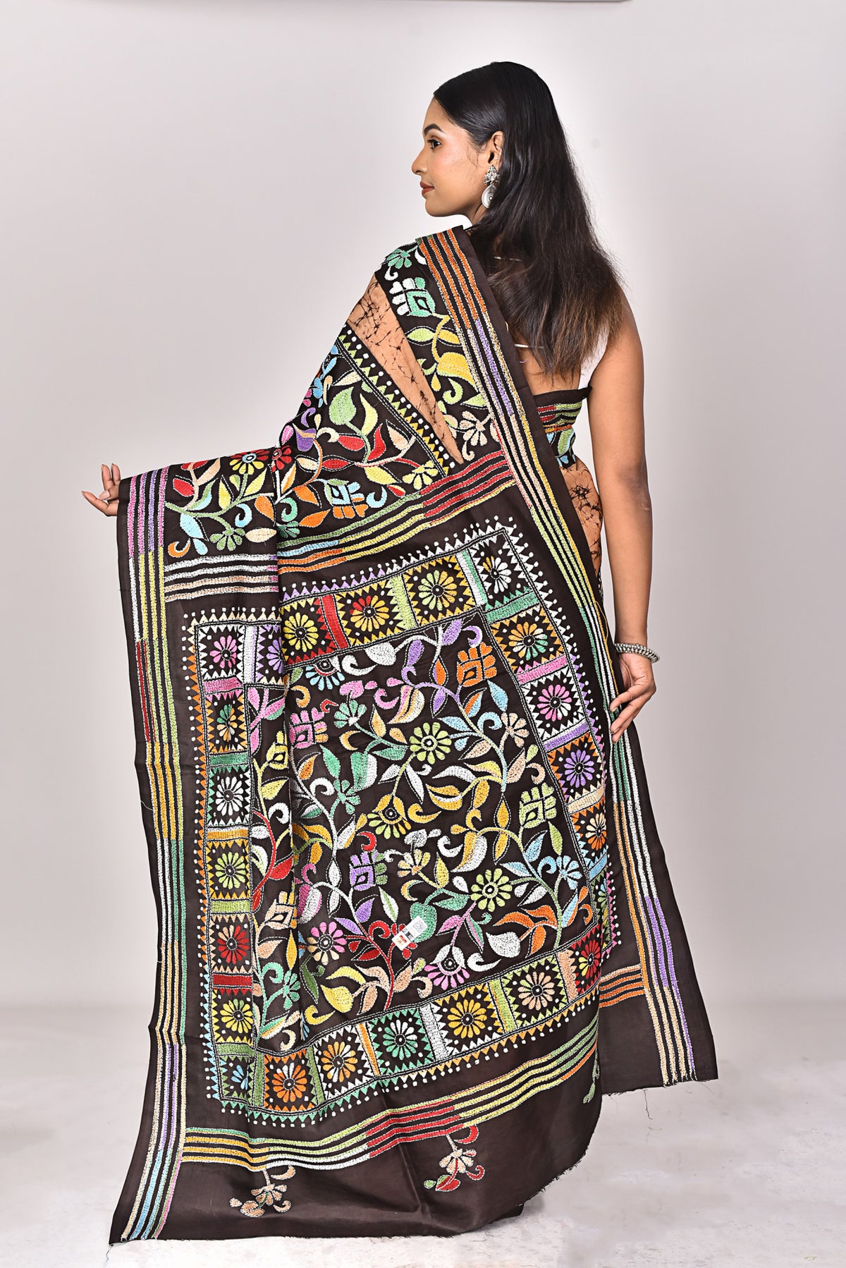 BATIK SILK KANTHA SAREE