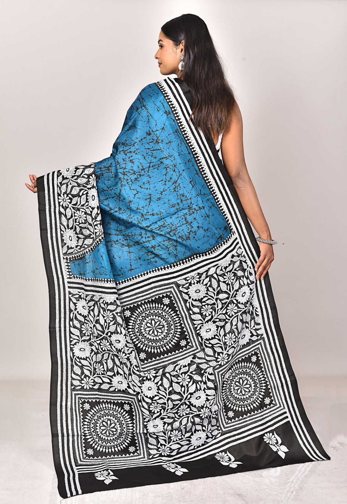 BATIK SILK KANTHA SAREE