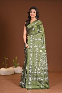 BLENDED SILK KANTHA SAREE