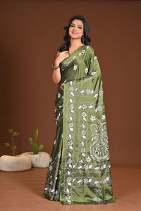 BLENDED SILK KANTHA SAREE