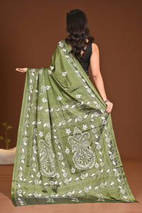 BLENDED SILK KANTHA SAREE