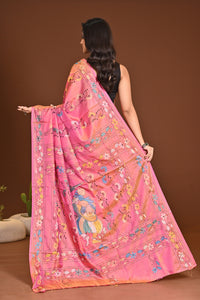 BLENDED SILK KANTHA SAREE
