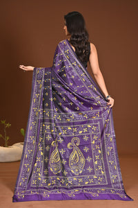 BLENDED SILK KANTHA SAREE