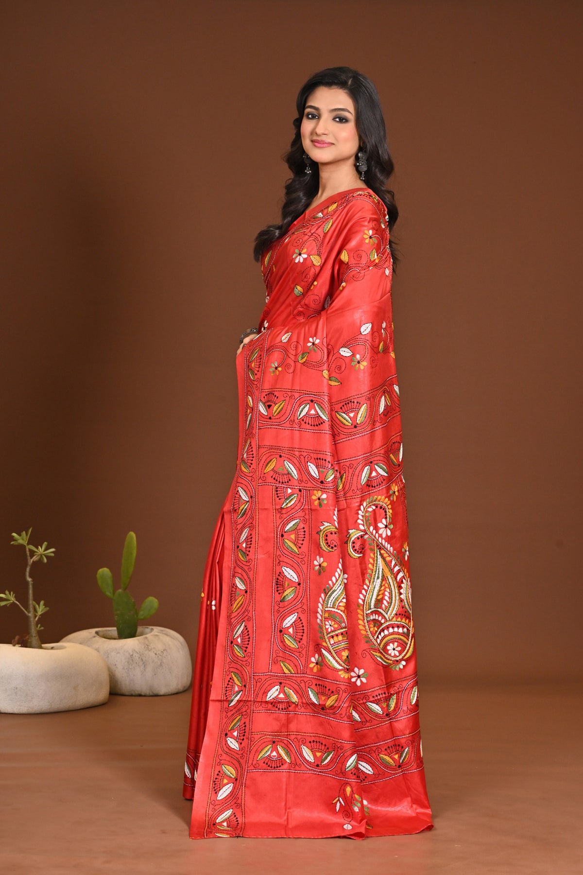 BLENDED SILK KANTHA SAREE