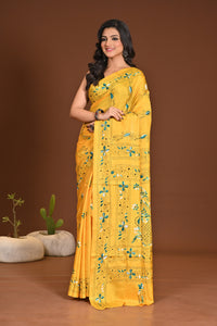 BLENDED SILK KANTHA SAREE