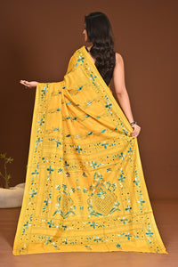 BLENDED SILK KANTHA SAREE