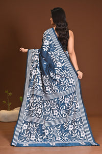 BLENDED SILK KANTHA SAREE