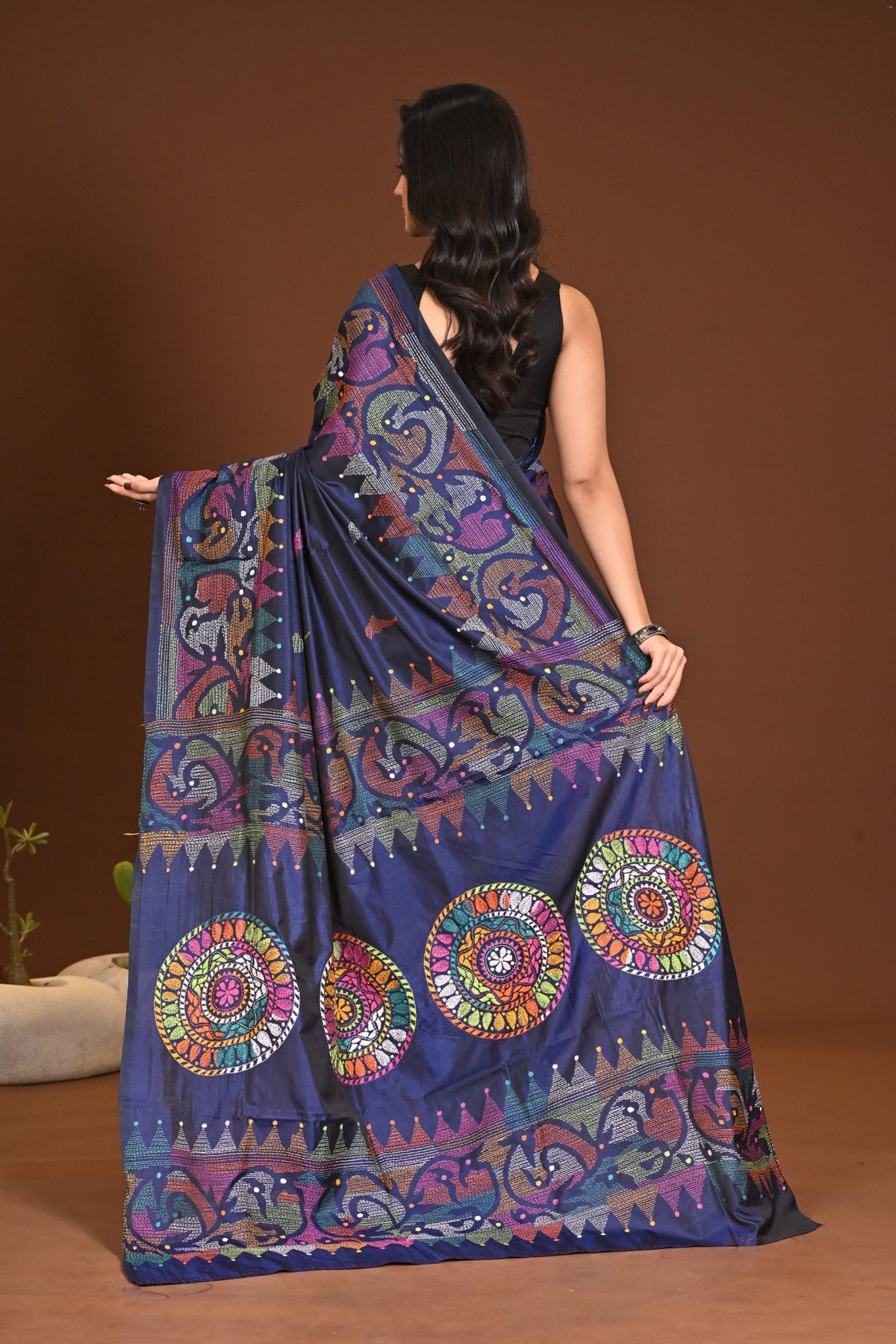 BLENDED SILK KANTHA SAREE