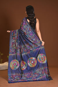 BLENDED SILK KANTHA SAREE