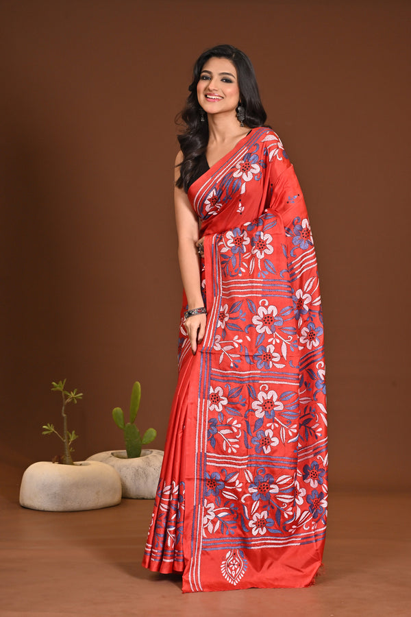 BLENDED SILK KANTHA SAREE