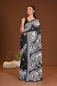 BLENDED SILK KANTHA SAREE