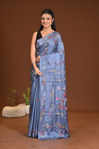 BLENDED SILK KANTHA SAREE