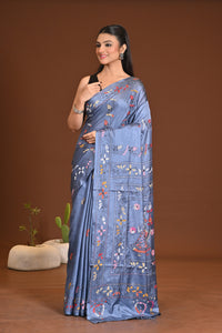 BLENDED SILK KANTHA SAREE