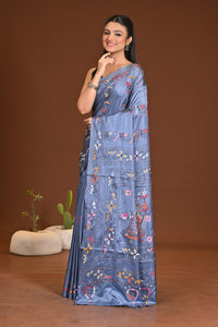 BLENDED SILK KANTHA SAREE
