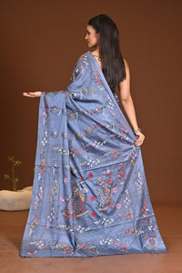 BLENDED SILK KANTHA SAREE