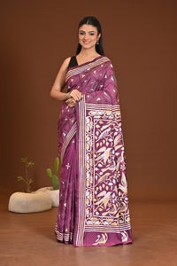 BLENDED SILK KANTHA SAREE