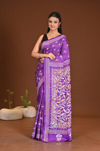 BLENDED SILK KANTHA SAREE