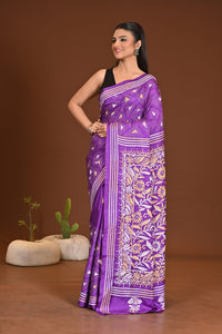 BLENDED SILK KANTHA SAREE