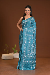 BLENDED SILK KANTHA SAREE