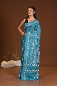 BLENDED SILK KANTHA SAREE