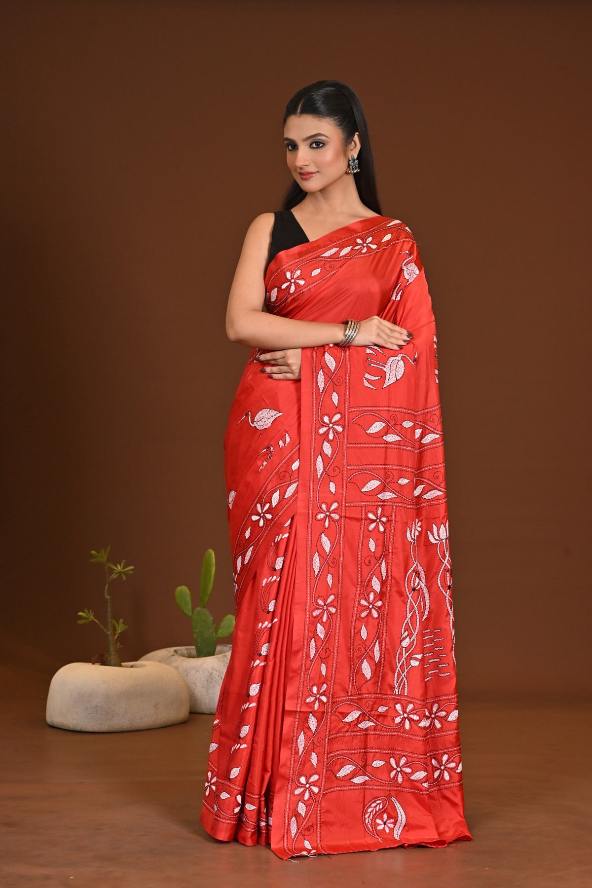 BLENDED SILK KANTHA SAREE
