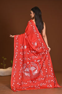 BLENDED SILK KANTHA SAREE