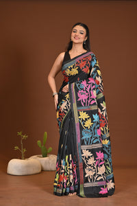BLENDED SILK KANTHA SAREE