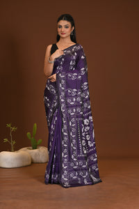 BLENDED SILK KANTHA SAREE