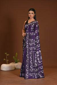 BLENDED SILK KANTHA SAREE