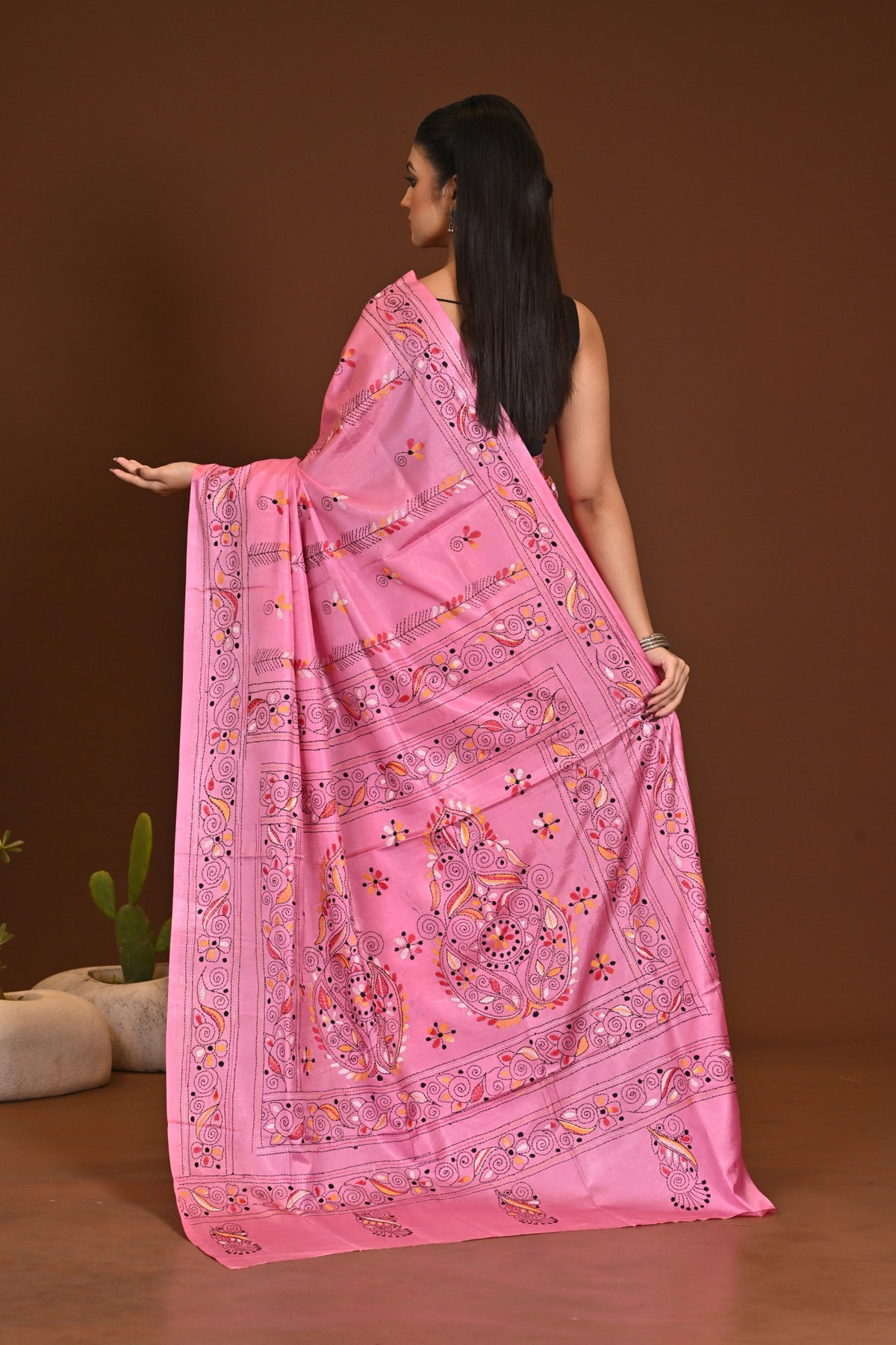 BLENDED SILK KANTHA SAREE