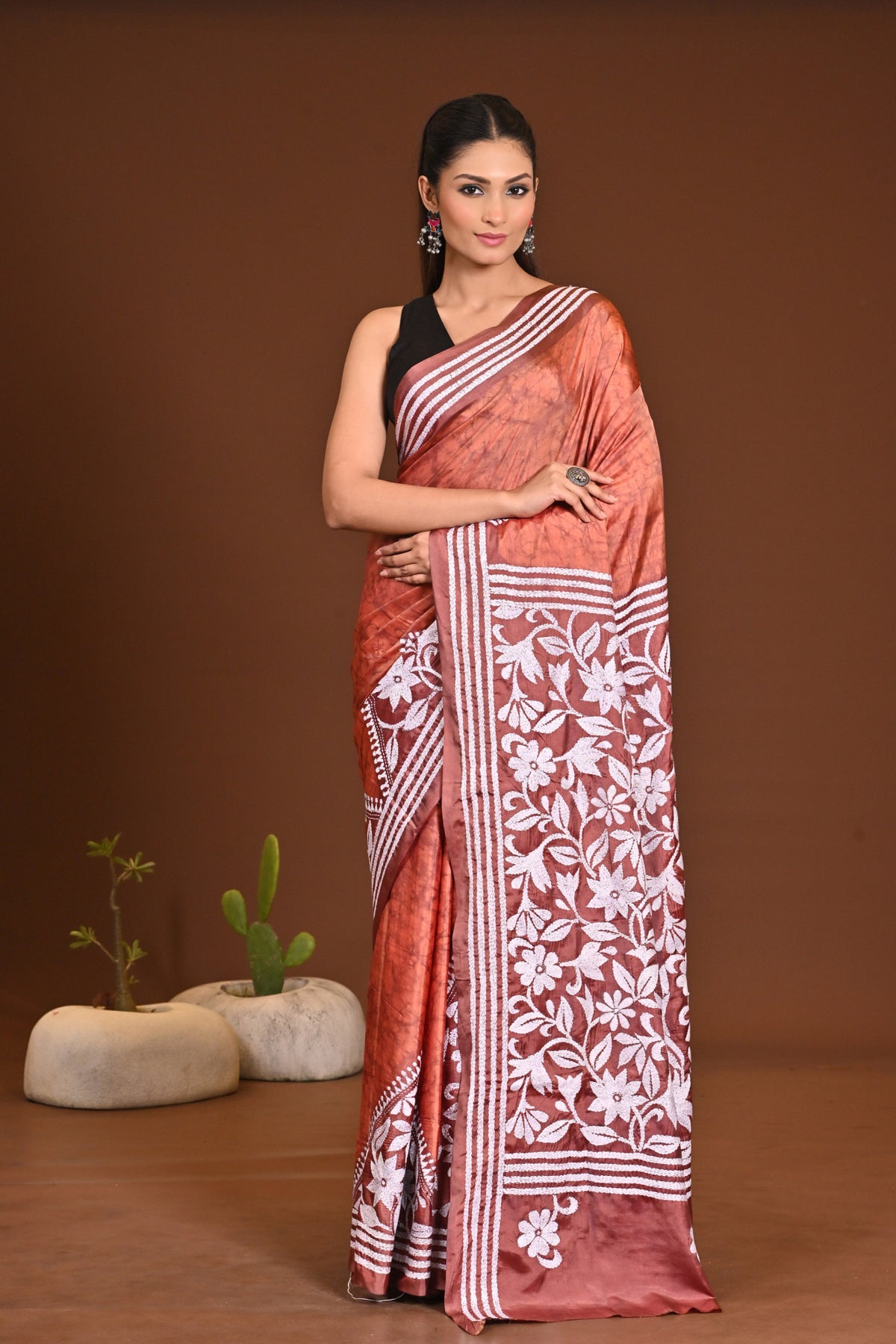 BLENDED SILK KANTHA SAREE