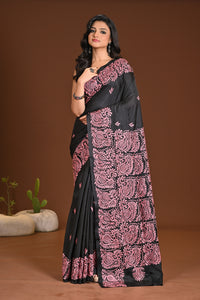 BLENDED SILK KANTHA SAREE