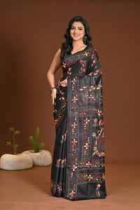 BLENDED SILK KANTHA SAREE