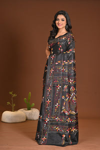 BLENDED SILK KANTHA SAREE