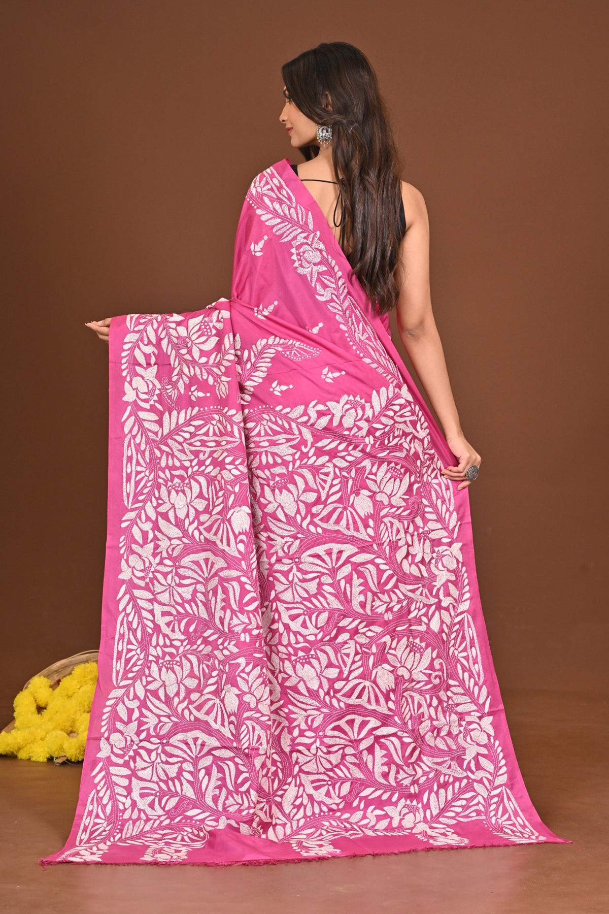 BHORERKOMOL BLENDED SILK KANTHA SAREE