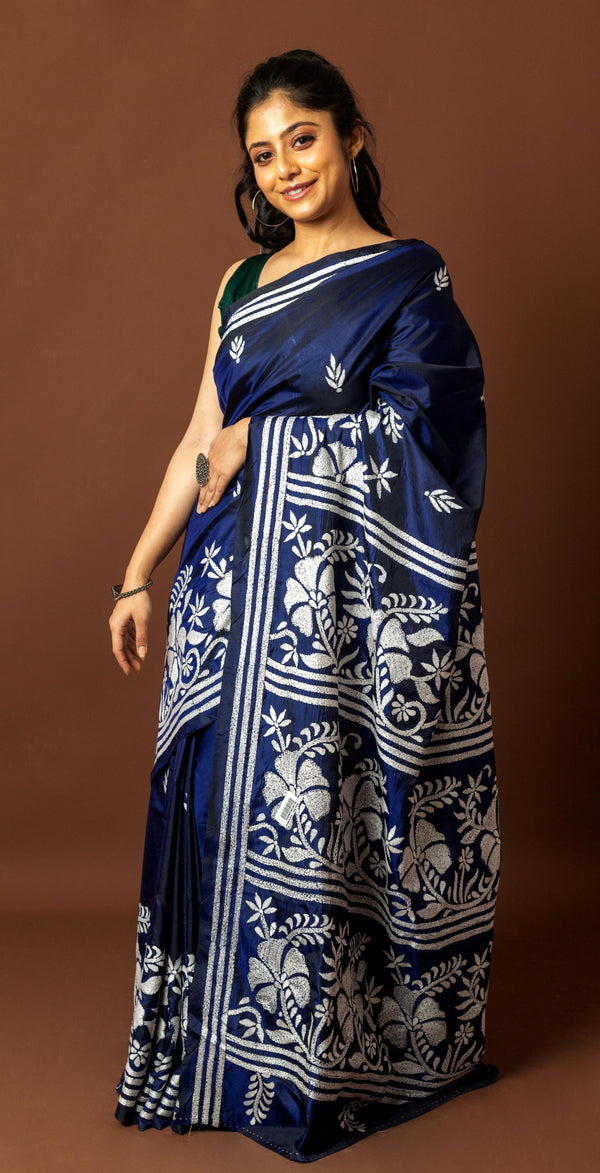 Blended Silk Kantha Saree
