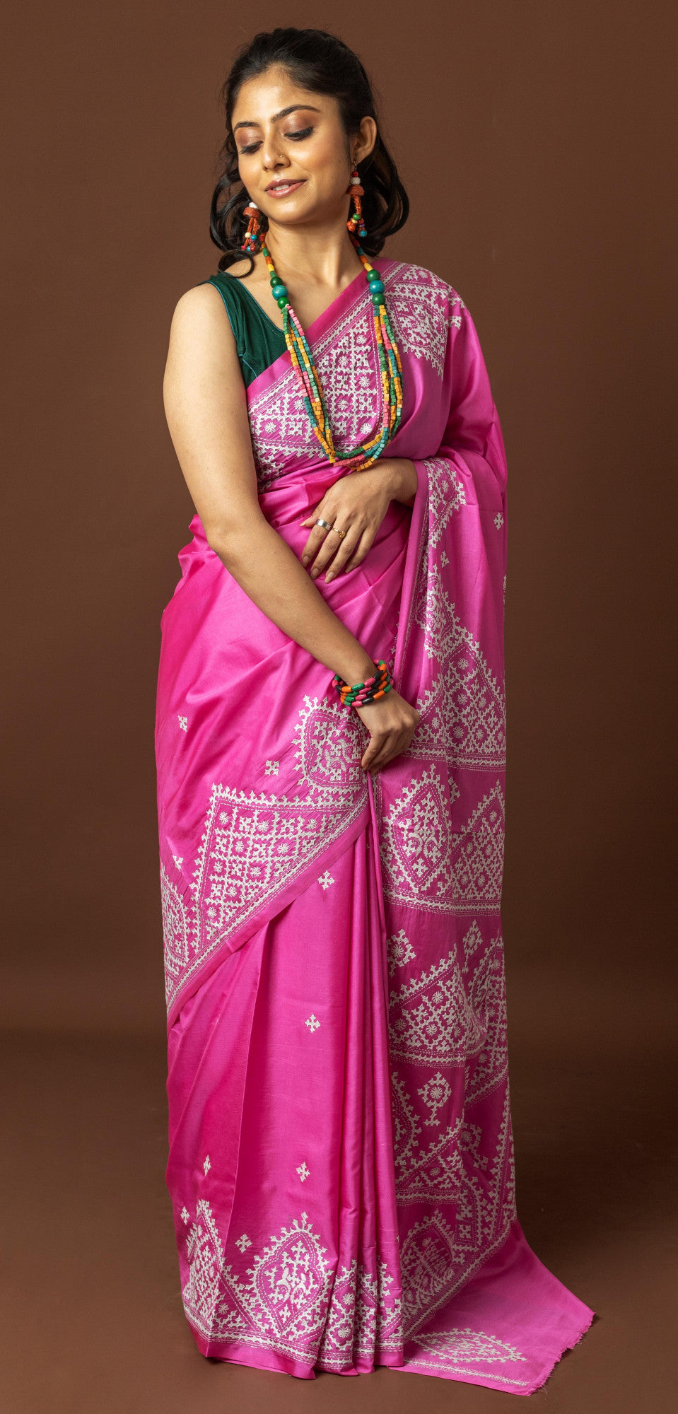Blended Silk Kantha Saree