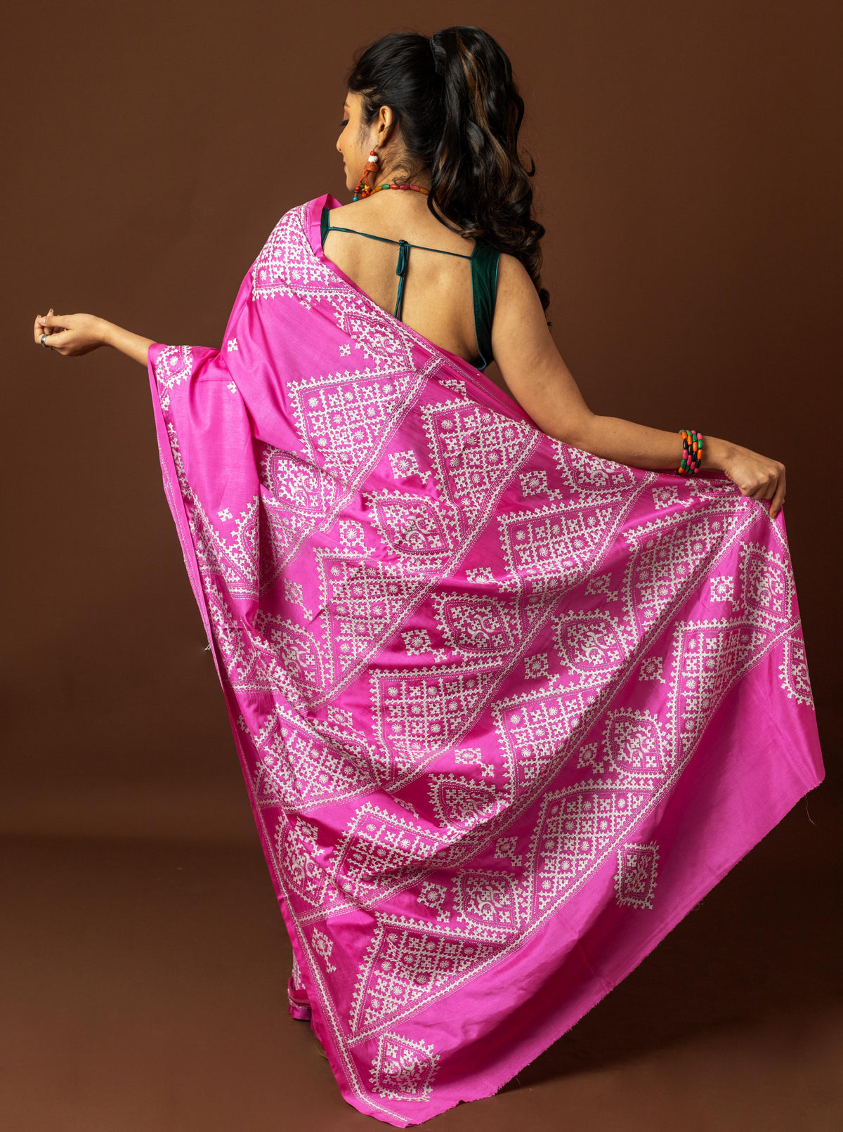 Blended Silk Kantha Saree