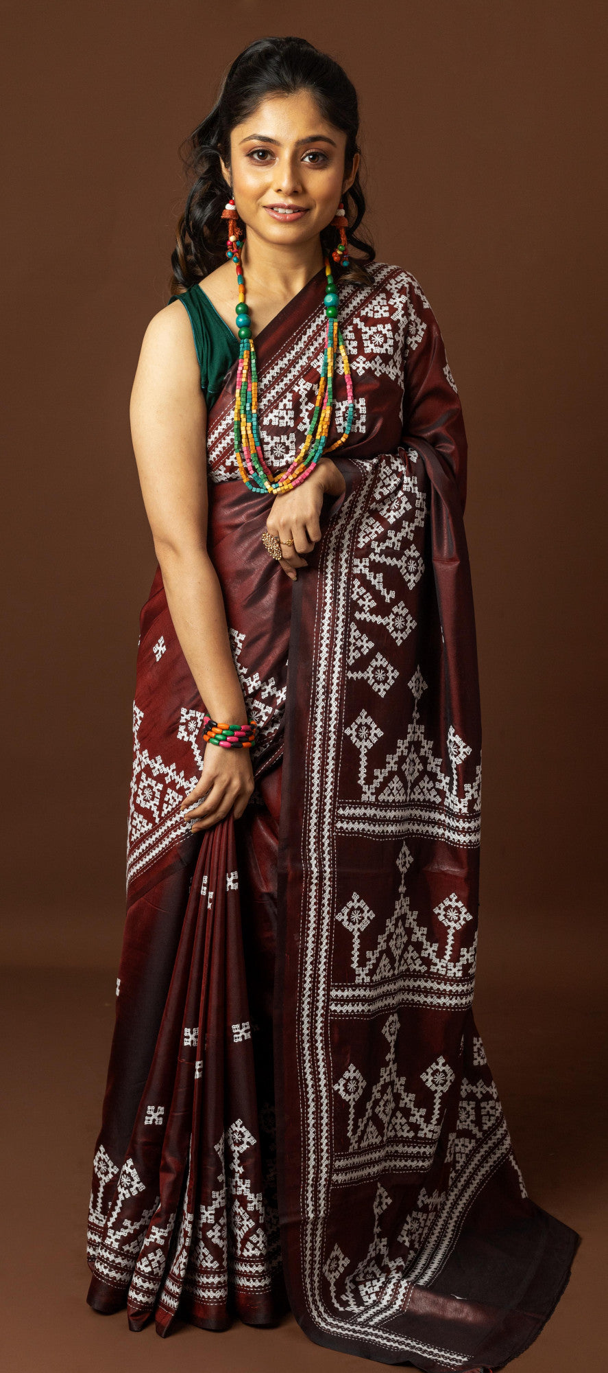 Blended Silk Kantha Saree
